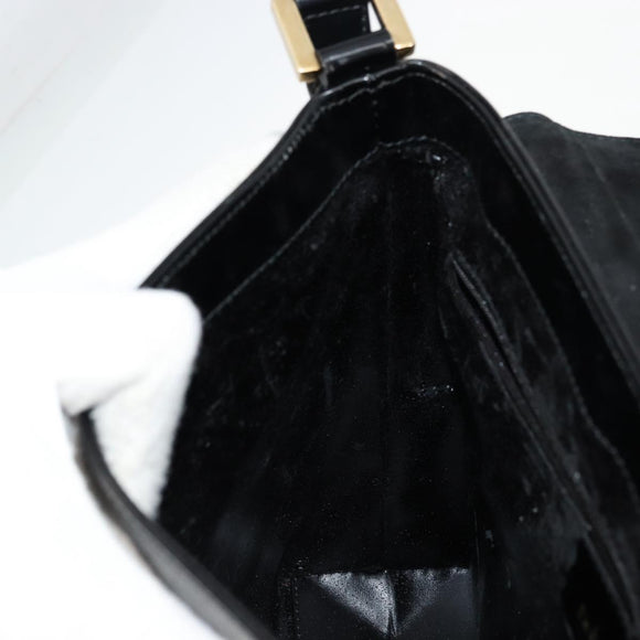 GUCCI Shoulder Bag Patent leather Black Gold 001 2113 1792 Auth 149795
