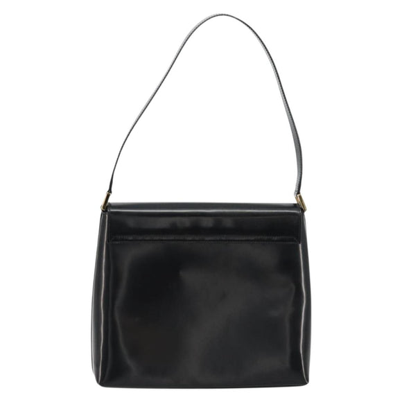 GUCCI Shoulder Bag Patent leather Black Gold 001 2113 1792 Auth 149795