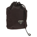 PRADA Pouch Nylon Brown Auth 149796V-1