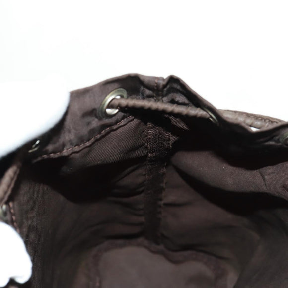 PRADA Pouch Nylon Brown Auth 149796V