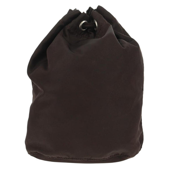 PRADA Pouch Nylon Brown Auth 149796V