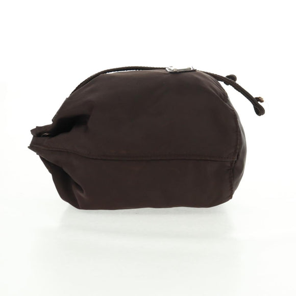 PRADA Pouch Nylon Brown Auth 149796V