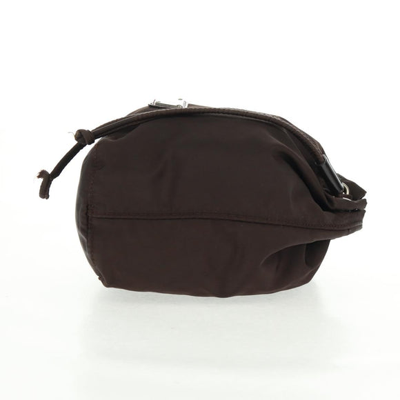 PRADA Pouch Nylon Brown Auth 149796V