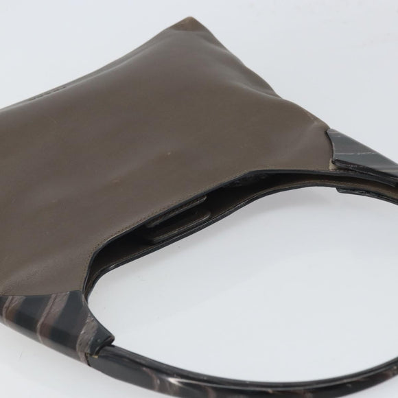 PRADA Shoulder Bag Leather Brown Auth 149800