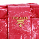 PRADA Hand Bag Patent leather Pink Gold Auth 149801V-14