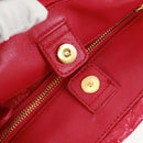 PRADA Hand Bag Patent leather Pink Gold Auth 149801V-15