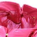 PRADA Hand Bag Patent leather Pink Gold Auth 149801V-18