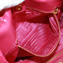 PRADA Hand Bag Patent leather Pink Gold Auth 149801V-21