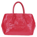 PRADA Hand Bag Patent leather Pink Gold Auth 149801V-3