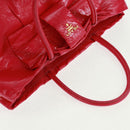 PRADA Hand Bag Patent leather Pink Gold Auth 149801V-6