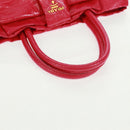 PRADA Hand Bag Patent leather Pink Gold Auth 149801V-7