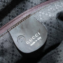 GUCCI Bamboo Hand Bag Nylon Outlet 2way Brown Silver 002 3754 0506 Auth 149802-21
