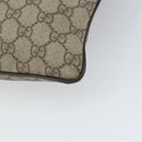 GUCCI GG Supreme Shoulder Bag PVC Beige Silver 141626 Auth 149803-12
