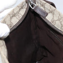 GUCCI GG Supreme Shoulder Bag PVC Beige Silver 141626 Auth 149803-20