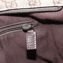GUCCI GG Supreme Shoulder Bag PVC Beige Silver 141626 Auth 149803-21