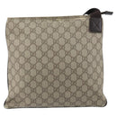 GUCCI GG Supreme Shoulder Bag PVC Beige Silver 141626 Auth 149803-3
