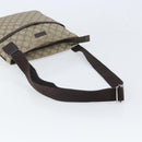 GUCCI GG Supreme Shoulder Bag PVC Beige Silver 141626 Auth 149803-7
