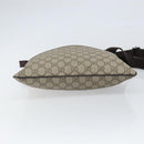 GUCCI GG Supreme Shoulder Bag PVC Beige Silver 141626 Auth 149803-9