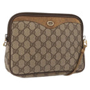 GUCCI GG Supreme Shoulder Bag PVC Beige Gold 97 02 068 Auth 149804-1