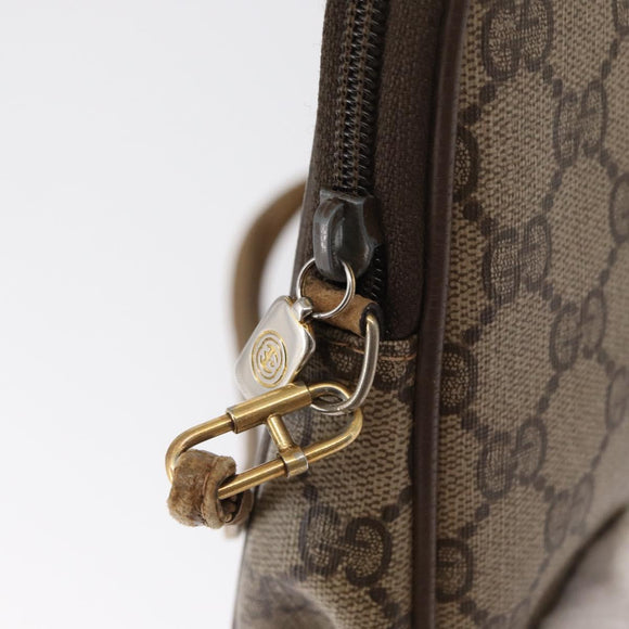 GUCCI GG Supreme Shoulder Bag PVC Beige Gold 97 02 068 Auth 149804