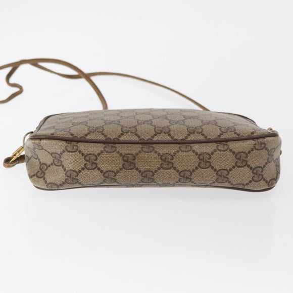 GUCCI GG Supreme Shoulder Bag PVC Beige Gold 97 02 068 Auth 149804