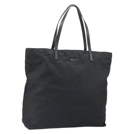 GUCCI GG Canvas Tote Bag Nylon Black Gold 295252 Auth 149805