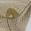 BALENCIAGA Hand Bag Canvas Beige Silver Auth 149812-8