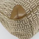 BALENCIAGA Hand Bag Canvas Beige Silver Auth 149812-14