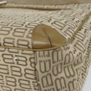 BALENCIAGA Hand Bag Canvas Beige Silver Auth 149812-15