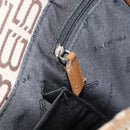 BALENCIAGA Hand Bag Canvas Beige Silver Auth 149812-20