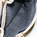 BALENCIAGA Hand Bag Canvas Beige Silver Auth 149812-24