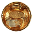 CHANEL Matelasse COCO Mark Earring metal Gold CC Auth 149817V-10