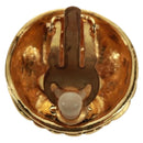 CHANEL Matelasse COCO Mark Earring metal Gold CC Auth 149817V-3