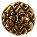 CHANEL Matelasse COCO Mark Earring metal Gold CC Auth 149817V-7