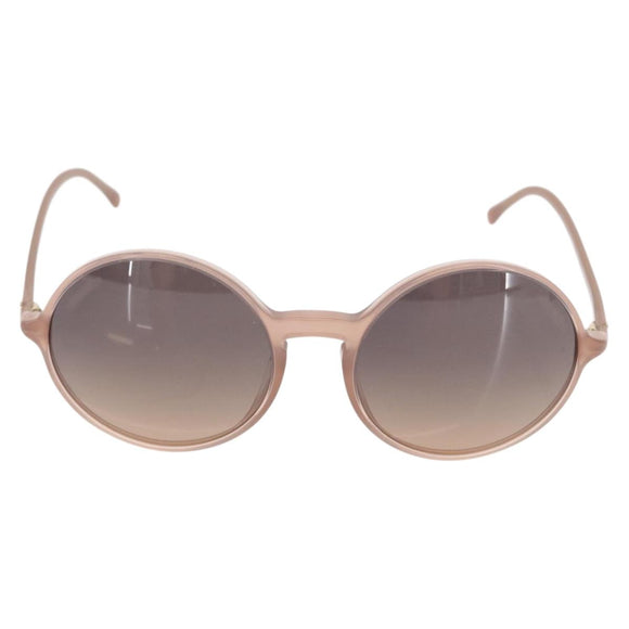 CHANEL COCO Mark Sunglasses plastic Beige CC Auth 149819