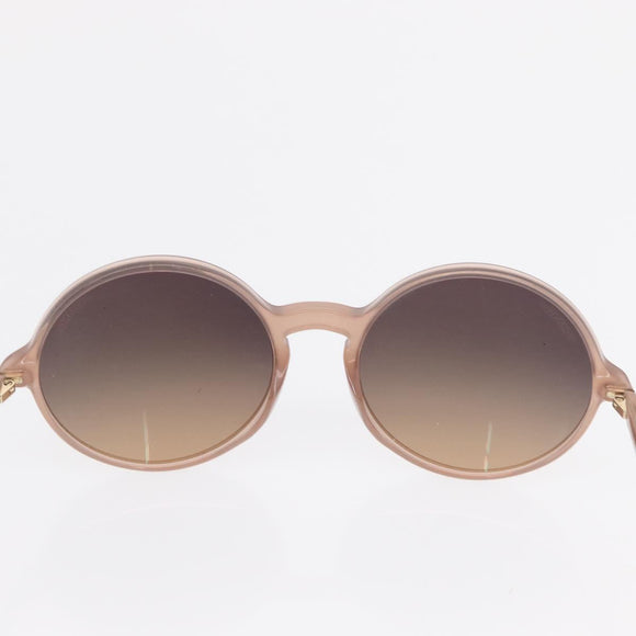 CHANEL COCO Mark Sunglasses plastic Beige CC Auth 149819