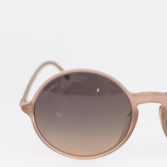 CHANEL COCO Mark Sunglasses plastic Beige CC Auth 149819