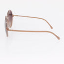 CHANEL COCO Mark Sunglasses plastic Beige CC Auth 149819-7