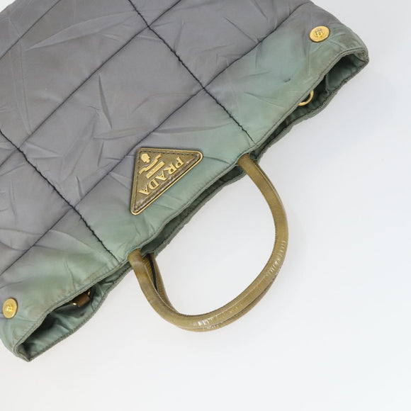 PRADA Shoulder Bag Nylon 3 Set Khaki Orange gray Auth 149823