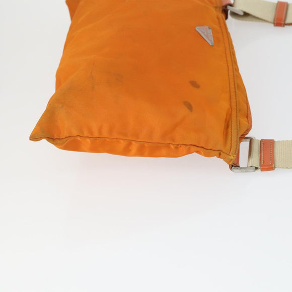 PRADA Shoulder Bag Nylon 3 Set Khaki Orange gray Auth 149823