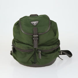 PRADA Shoulder Bag Nylon 3 Set Khaki Orange gray Auth 149823 - 0