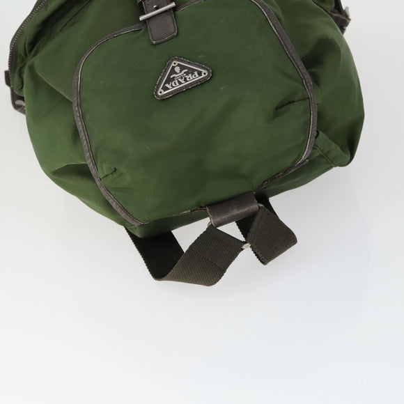 PRADA Shoulder Bag Nylon 3 Set Khaki Orange gray Auth 149823