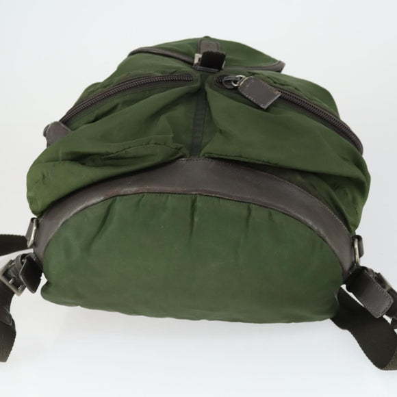 PRADA Shoulder Bag Nylon 3 Set Khaki Orange gray Auth 149823