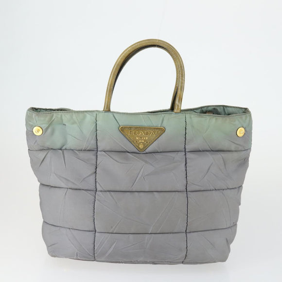 PRADA Shoulder Bag Nylon 3 Set Khaki Orange gray Auth 149823