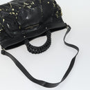 Salvatore Ferragamo Bag Leather Canvas Patent 4 Set Black Red Auth 149824-17