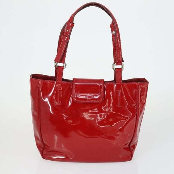 Salvatore Ferragamo Bag Leather Canvas Patent 4 Set Black Red Auth 149824