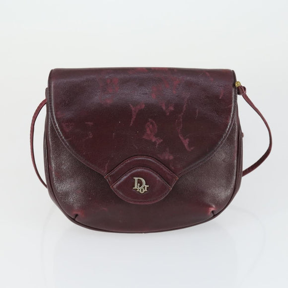 GIVENCHY Valentino Dior Bag Leather 3 Set Brown Bordeaux black Auth 149826