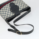 GUCCI GG Supreme Crystal Shoulder Bag PVC 4 Set Black Navy Auth 149829-24