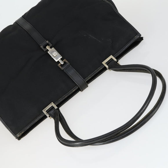 GUCCI GG Supreme Crystal Shoulder Bag PVC 4 Set Black Navy Auth 149829