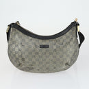 GUCCI GG Supreme Crystal Shoulder Bag PVC 4 Set Black Navy Auth 149829-9